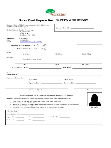 Smart Card / RA form 